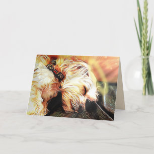 Carte de voeux blanche pour le séchoir