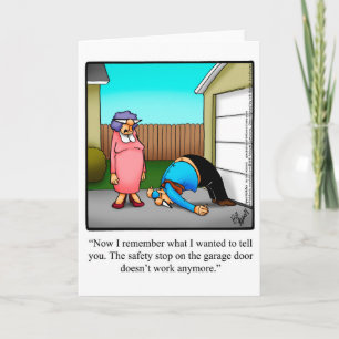 Carte de voeux blanche pour l'Humour de mariage "S