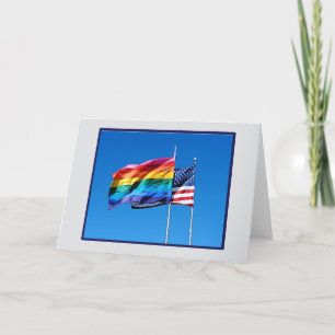 Carte de voeux blanche "Pride"