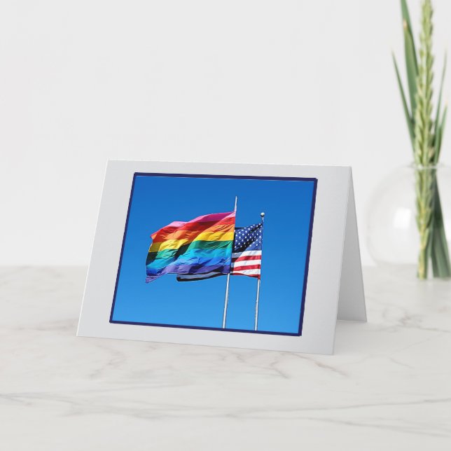 Carte de voeux blanche "Pride" (Devant)