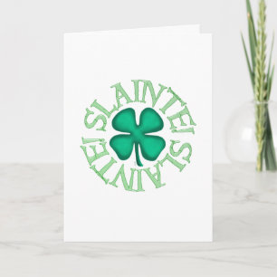 Carte de vœux blanche Slainte