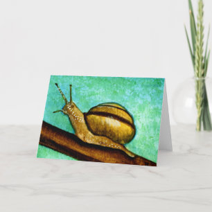 Carte de voeux blanche Snail 1