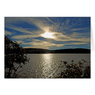 Carte de voeux blanche Sunset Kolob Réservoir Utah