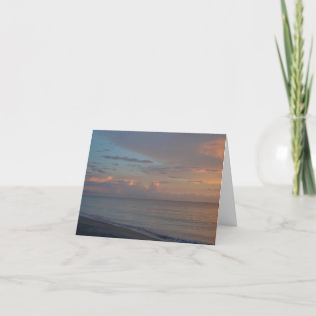 Carte de voeux Blank Inside, Beach Sunset (Devant)