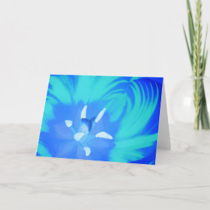 Carte de voeux Bleu Lumineux Tulip