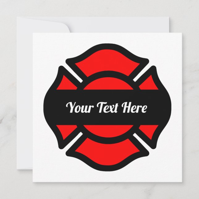 Carte de voeux bleue Carré croisé de St. Florian (Devant)