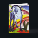 Carte de voeux bleue de cheval de Franz Marc<br><div class="desc">Cartes de voeux bleues de cheval de Franz Marc. Huile sur la toile à partir de 1911. Franz Marc a créé certaines des peintures animales les plus belles du 20ème siècle. Ses chevaux bleus sont certaines des peintures le plus visuellement magnifiques dans son catalogue. Le cheval bleu I est une...</div>