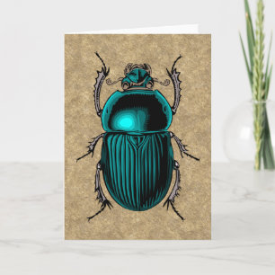 Carte de voeux Blue Scarab