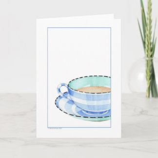 Carte de voeux Blue Teacup