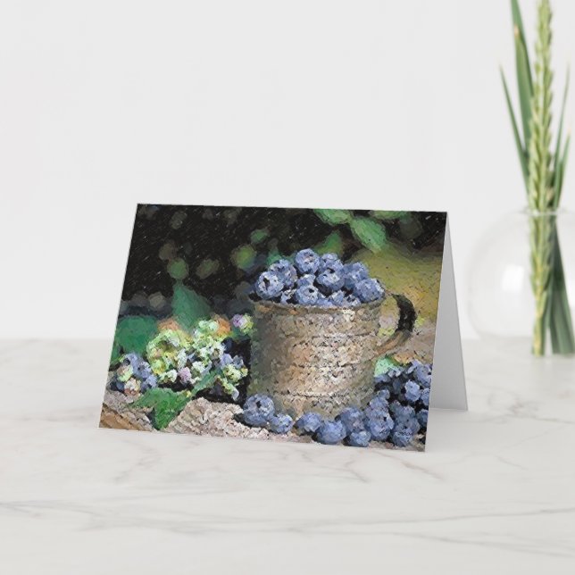 Carte de voeux Blueberries Blank (Devant)