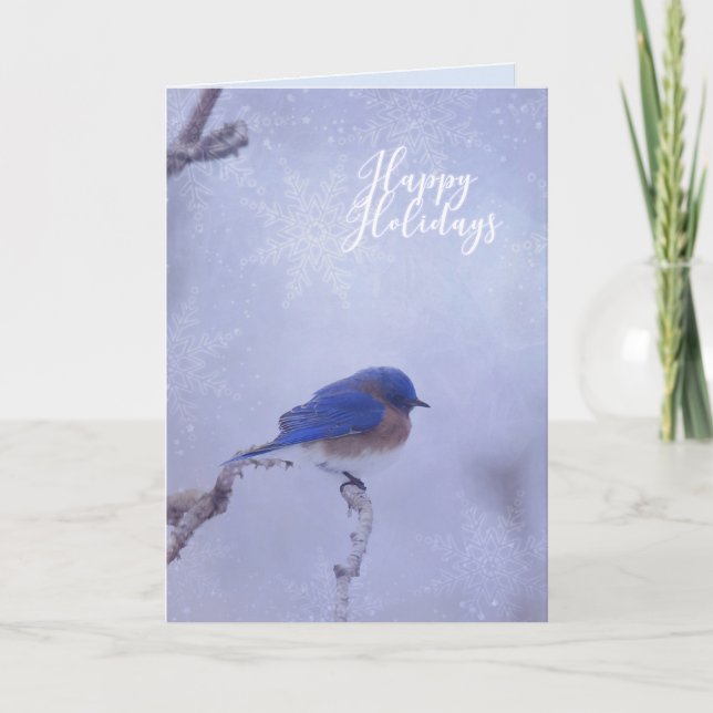 Carte de voeux Bluebird Happy Holidays (Devant)