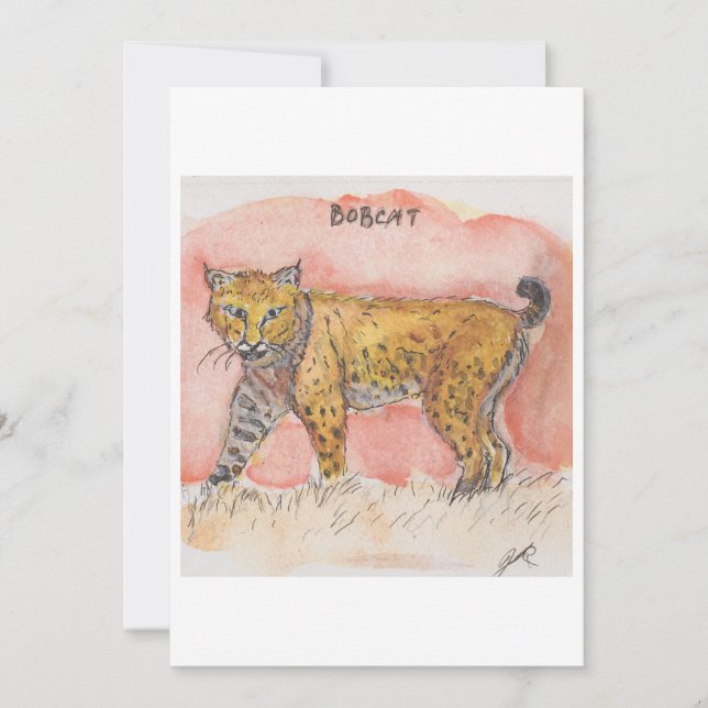 Carte de vœux Bobcat (Devant)