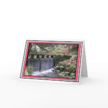 Carte de voeux Bodnant Gardens Waterfall