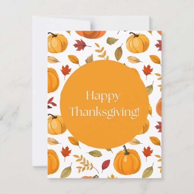 Carte de voeux bon thanksgiving (Devant)
