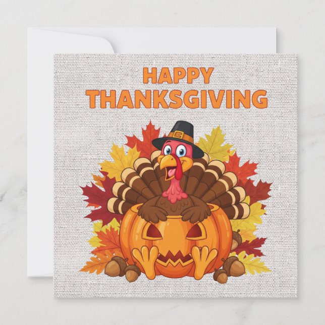 Carte de voeux bon thanksgiving (Devant)