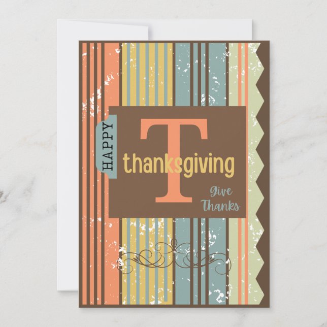 Carte de voeux bon thanksgiving - (Devant)