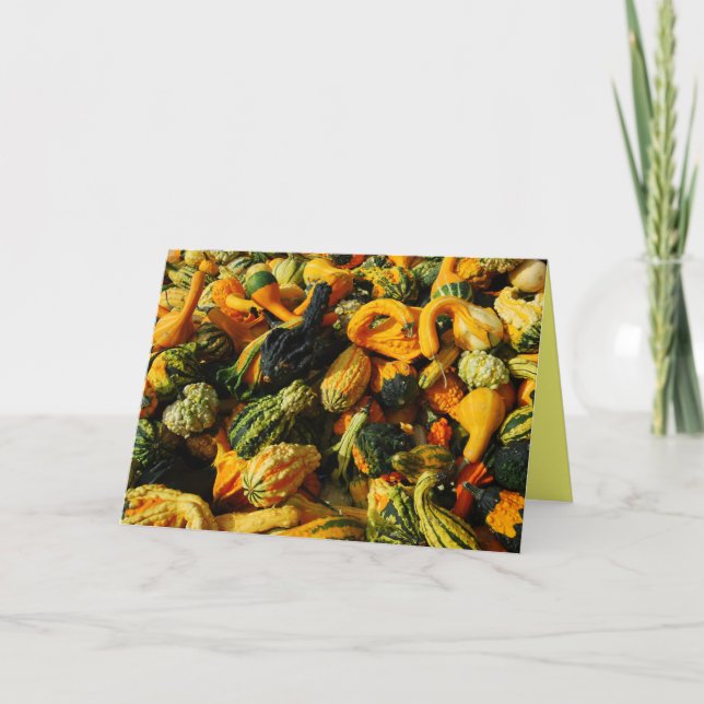 Carte de voeux bon thanksgiving Gourds (Devant)