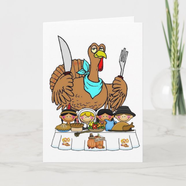 Carte de voeux bon thanksgiving jour (Devant)