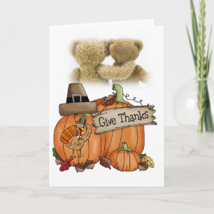 Carte de voeux bon thanksgiving jour