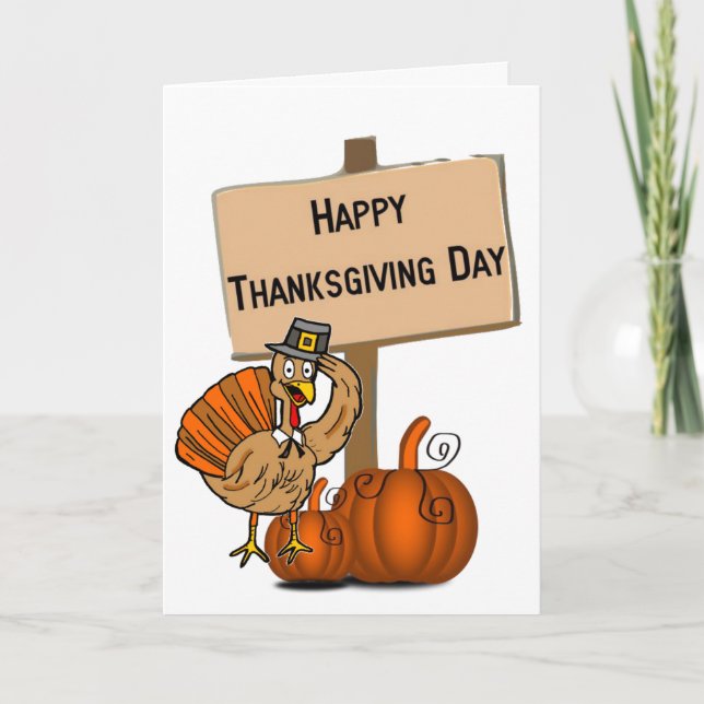 Carte de voeux bon thanksgiving jour (Devant)