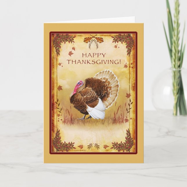 Carte de voeux Bon thanksgiving Turquie (Devant)