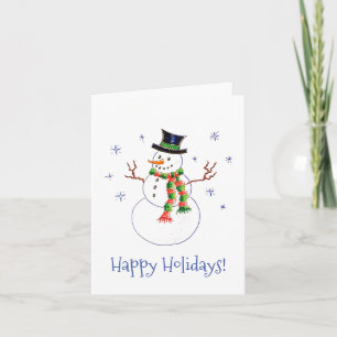 Carte de vœux Bonhomme de neige Winter Wonderland