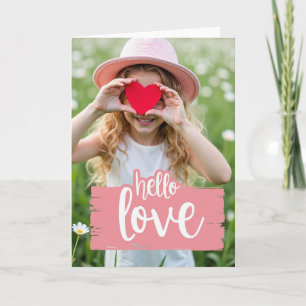 Carte de vœux Bonjour Amour Petite Fille