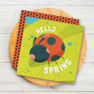 Carte de vœux Bonjour Damebug Printemps