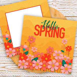 Carte de vœux Bonjour Fleurs de Printemps
