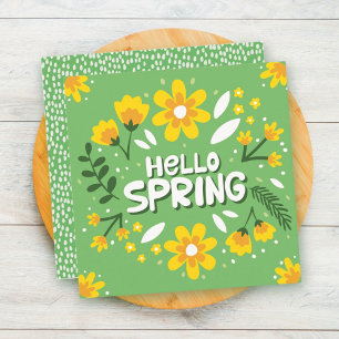 Carte de vœux Bonjour Fleurs de Printemps
