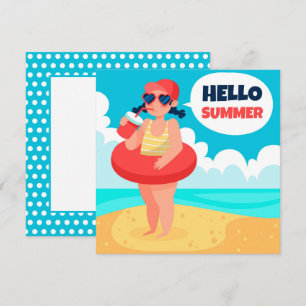 Carte de vœux Bonjour l'été Jours de plage