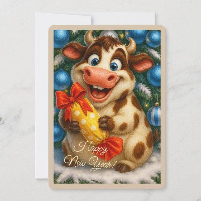 Carte de vœux Bonne Année (Devant)