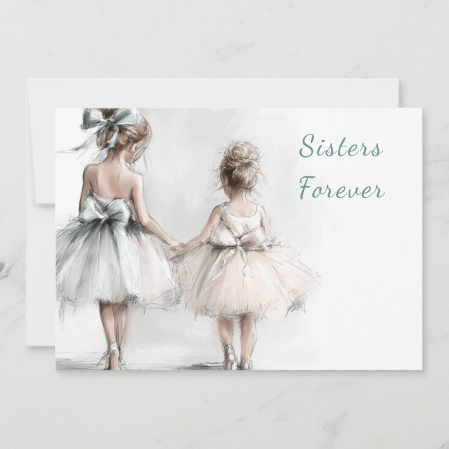 Carte de vœux Bonne Fête des Sœurs – Mode Pastel (Devant)