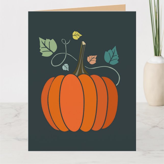 CARTE DE VOEUX BONNE RÉCOLTE D'AUTOMNE (Devant)