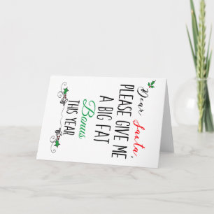 Carte de vœux Bonus Cher Père Noël