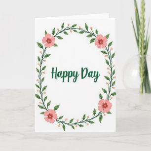 Carte de vœux botanique Joyeux Jour