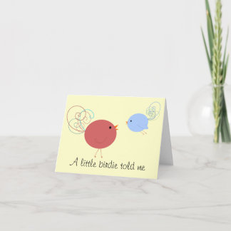 Carte de voeux bouclée de birdies