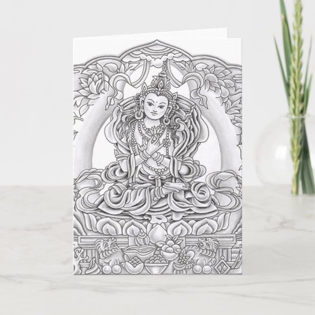 Carte de voeux Bouddha de Compassion (Devant)