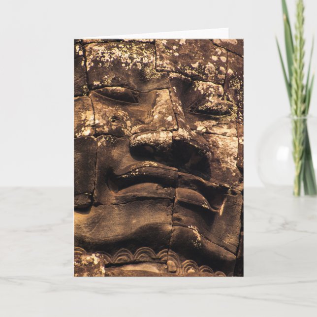 Carte de vœux Bouddha Totem Angkor Wat (Devant)