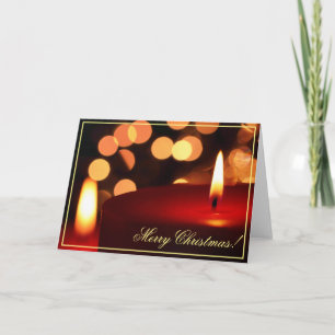Carte de vœux Bougies de Noël Joyeux Noël