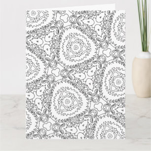 carte de vœux bouquet de tulipes coloriez-moi