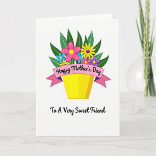 Carte de vœux Bouquet rayé