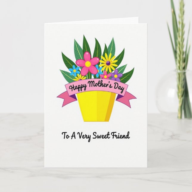 Carte de vœux Bouquet rayé (Devant)
