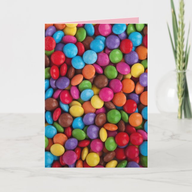 Carte de voeux Bouton Candy (Devant)