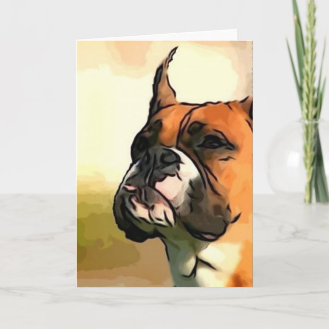 Carte de voeux Boxer (Devant)