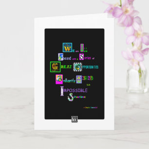 Carte de voeux brillamment déguisée