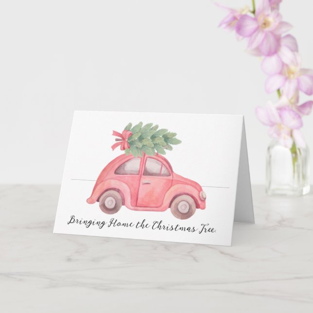 Carte de vœux Bringing Home The Christmas Tree (Orchidée)
