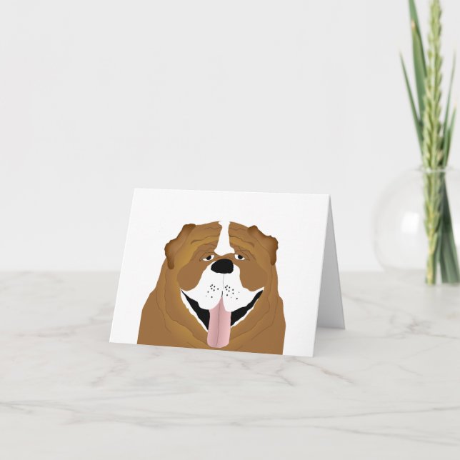 Carte de voeux Bulldog (Devant)