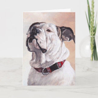 Carte de voeux Bulldog Chien Art