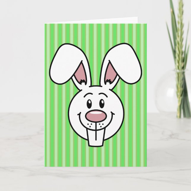 Carte de voeux Bunny de Pâques (vert) (Devant)